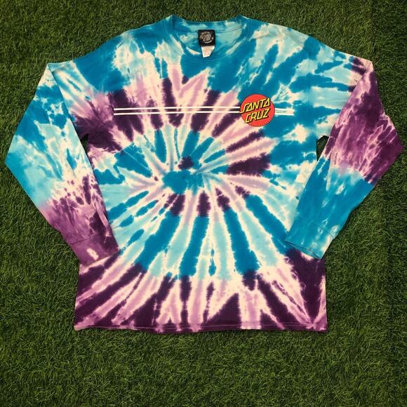 Santa Cruz Skateboards Other - Blue/Purple Tie-Dye Santa Cruz Graphic Long Sleeve